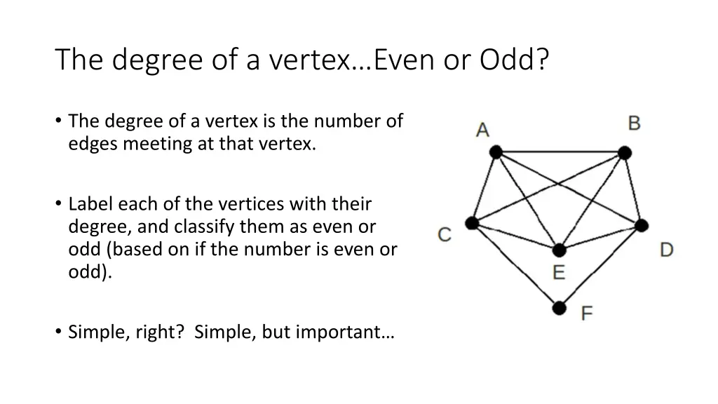 the degree of a vertex even or odd