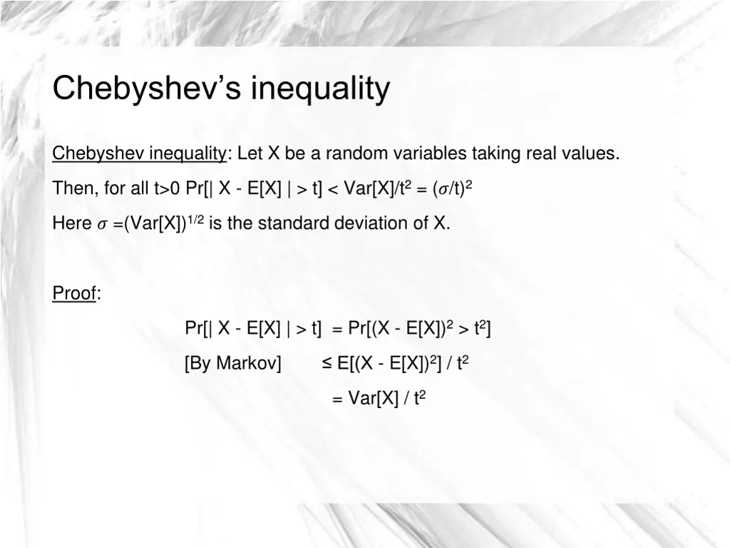 chebyshev s inequality