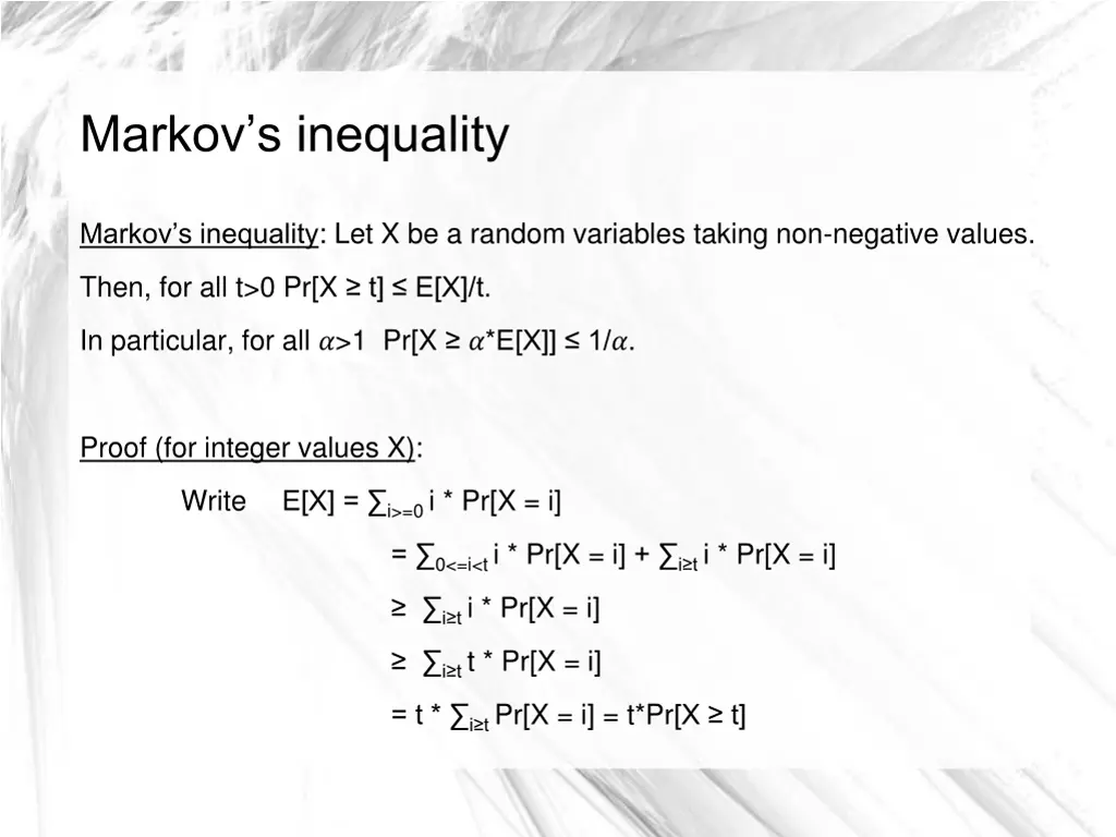 markov s inequality
