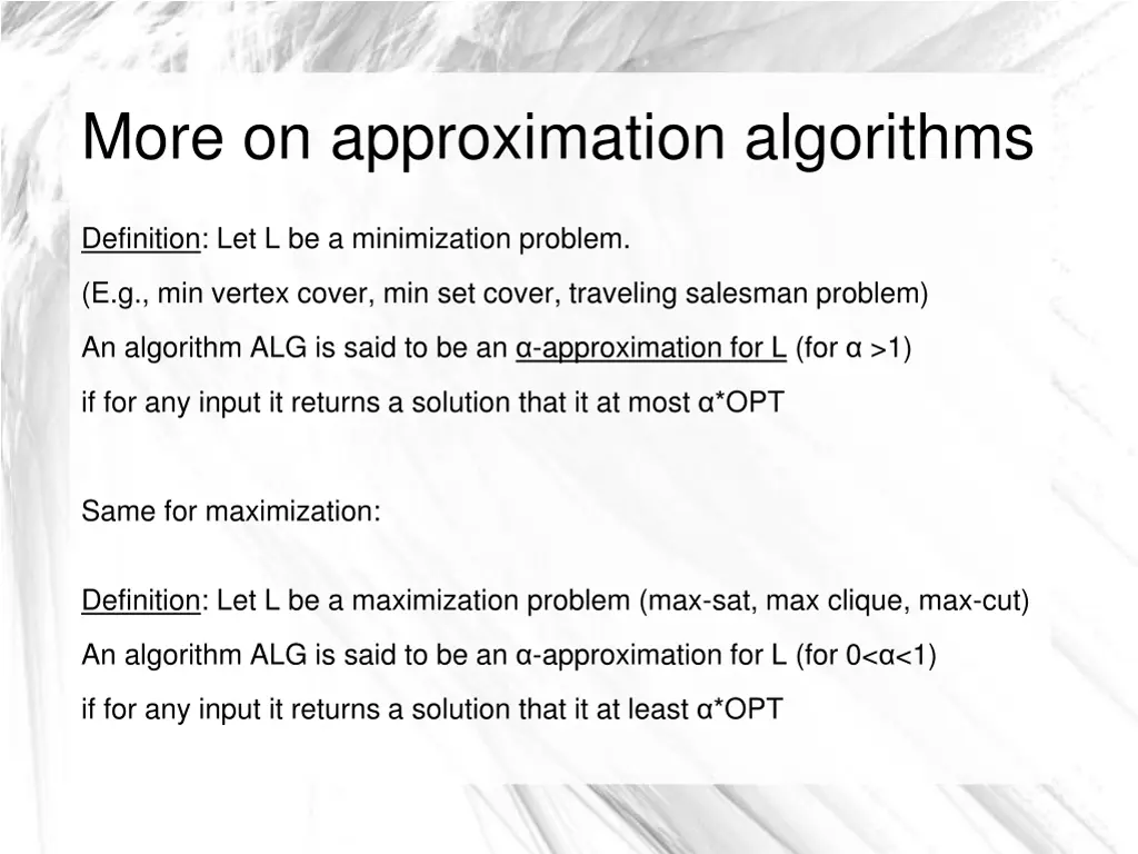 more on approximation algorithms 1