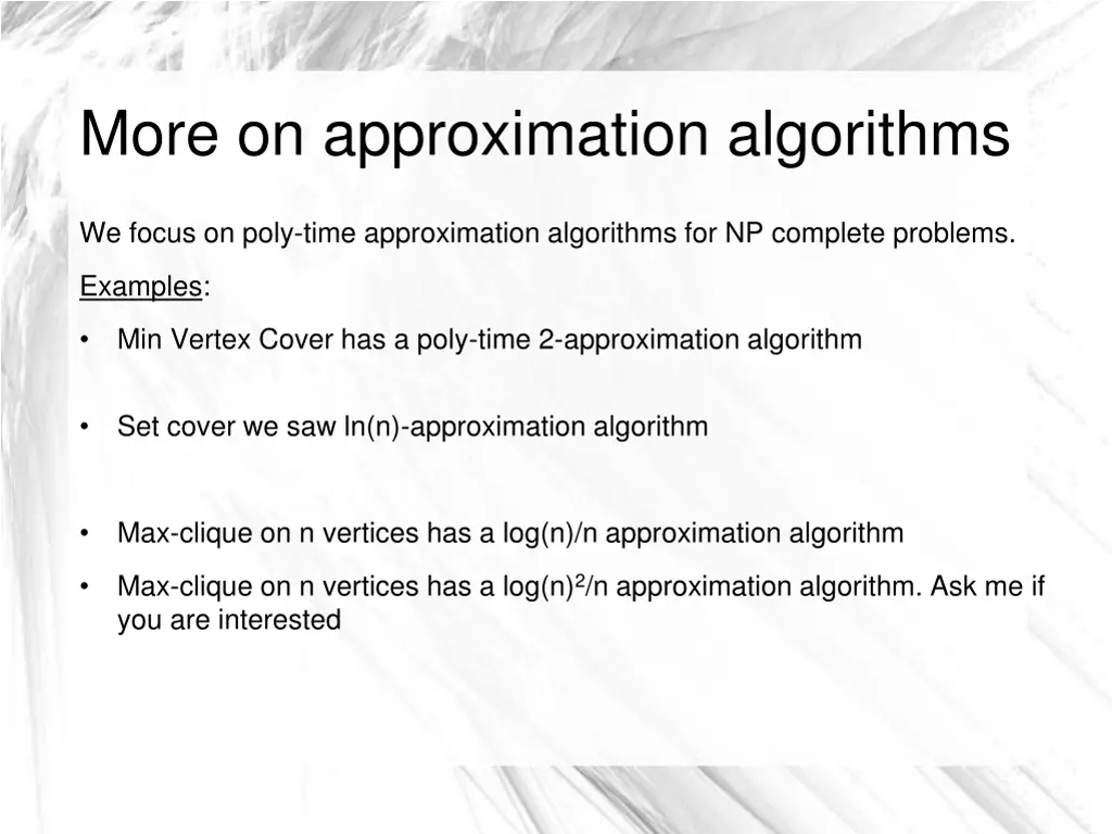 more on approximation algorithms 3