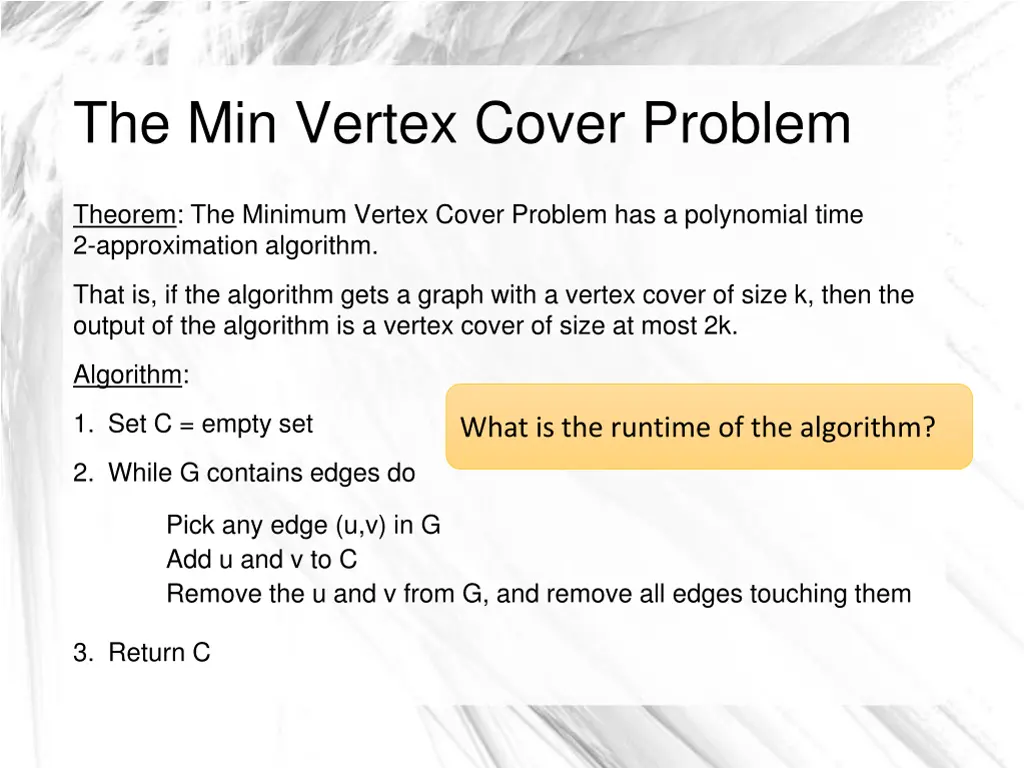 the min vertex cover problem 2