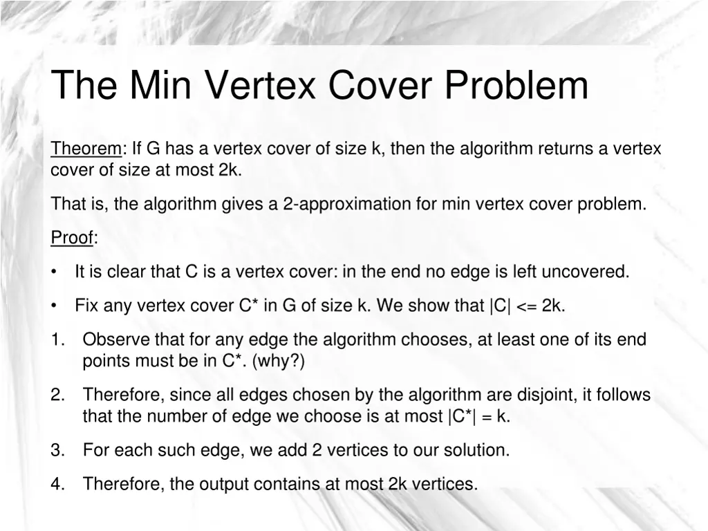 the min vertex cover problem 3