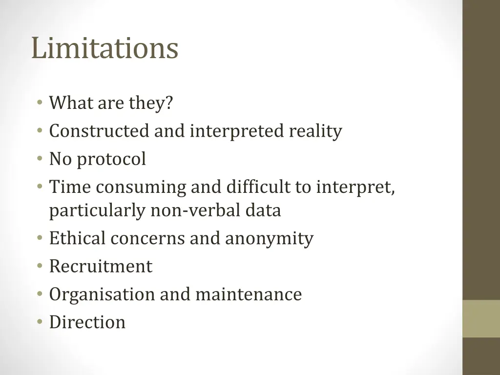 limitations