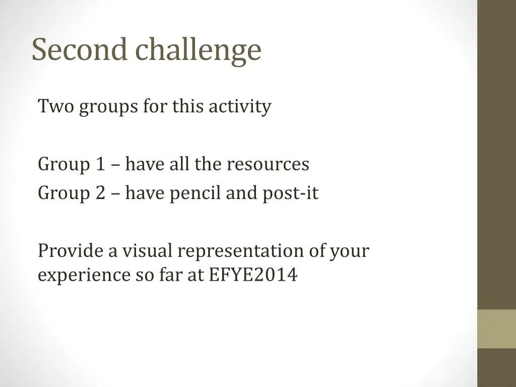 second challenge