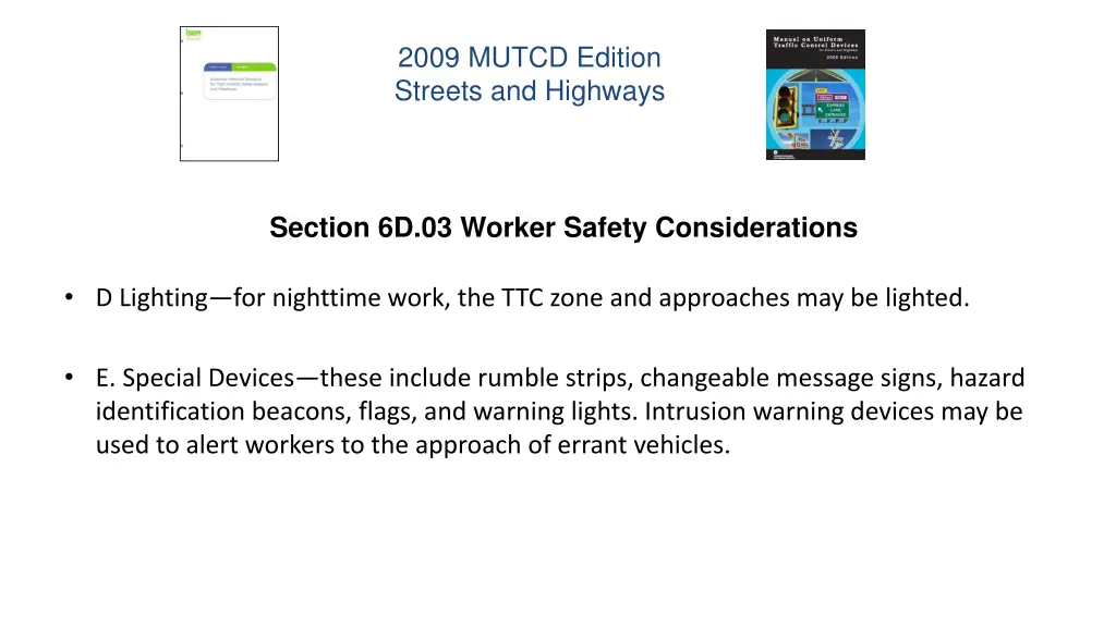 2009 mutcd edition streets and highways 7