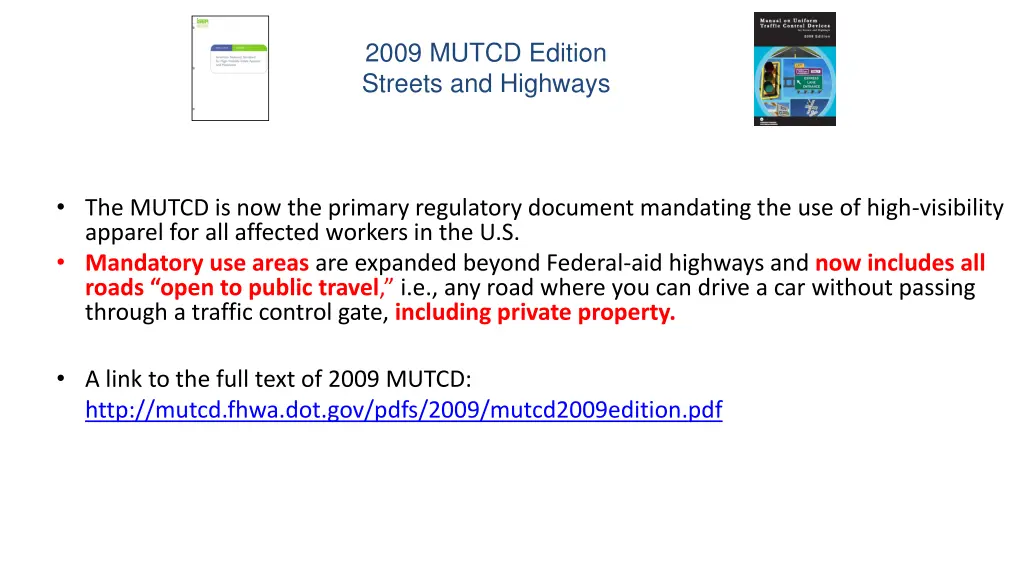 2009 mutcd edition streets and highways