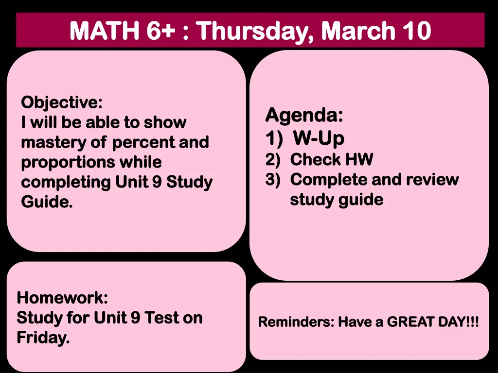 math 6 thursday march 10 math 6 thursday march 10 1
