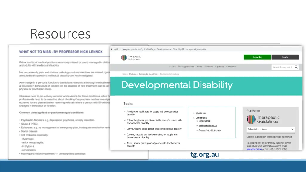 resources