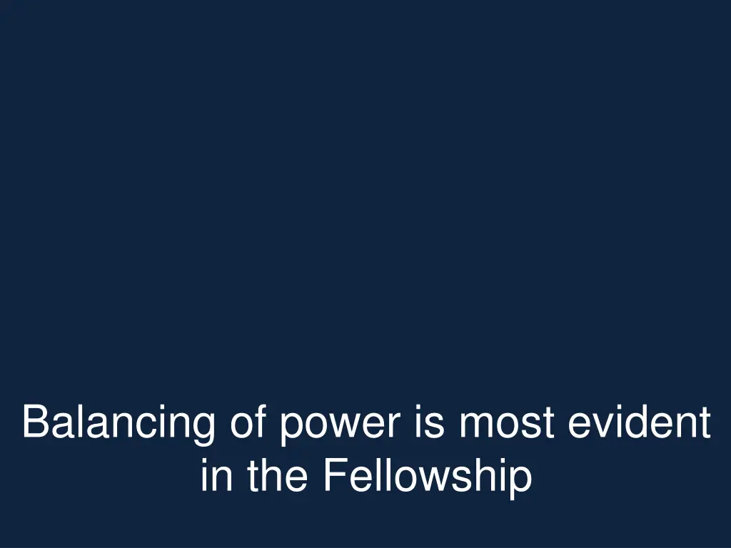 balancing of power is most evident