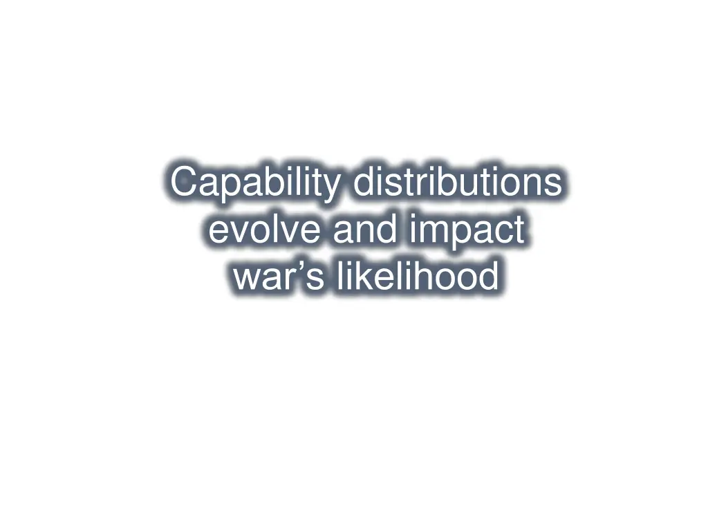 capability distributions evolve and impact