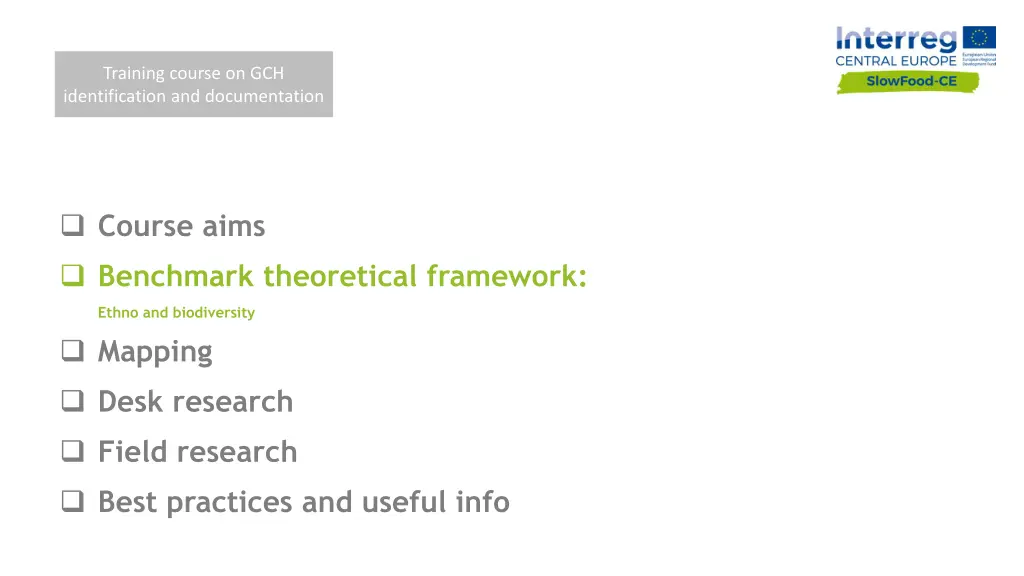 training course on gch identification 2