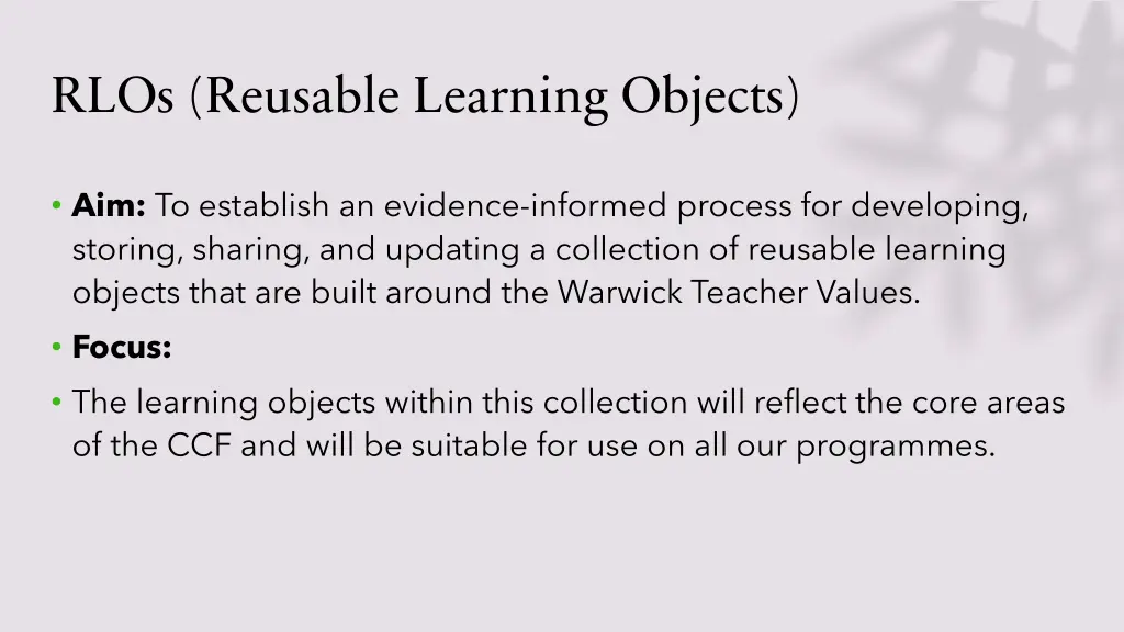 rlos reusable learning objects