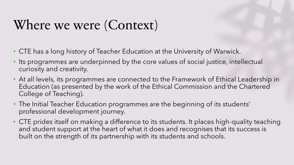 where we were context