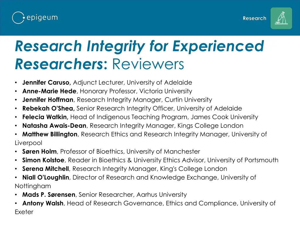 research integrity for experienced researchers 5