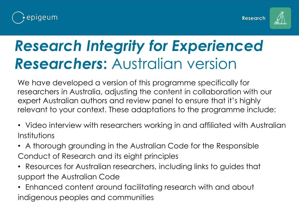 research integrity for experienced researchers 6