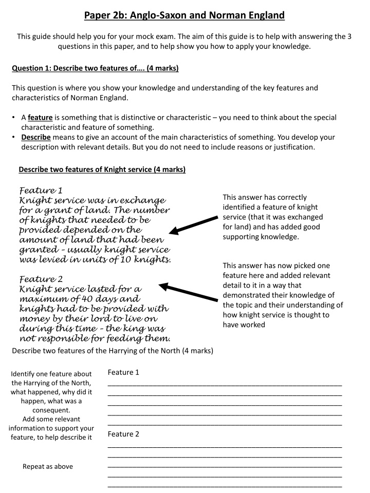 paper 2b anglo saxon and norman england