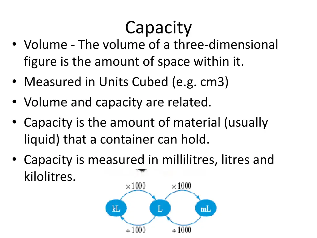 capacity
