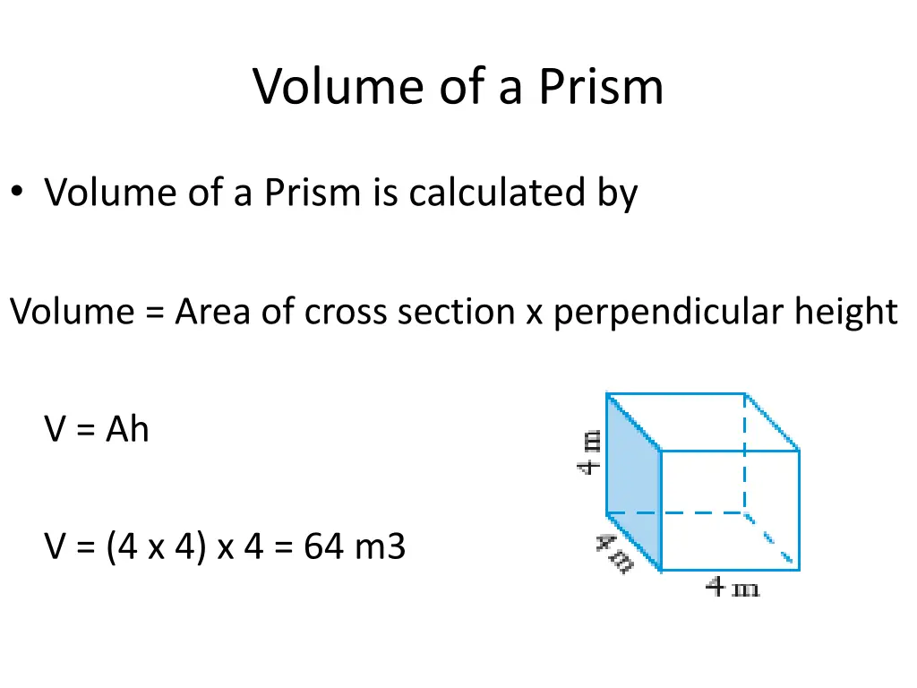 volume of a prism