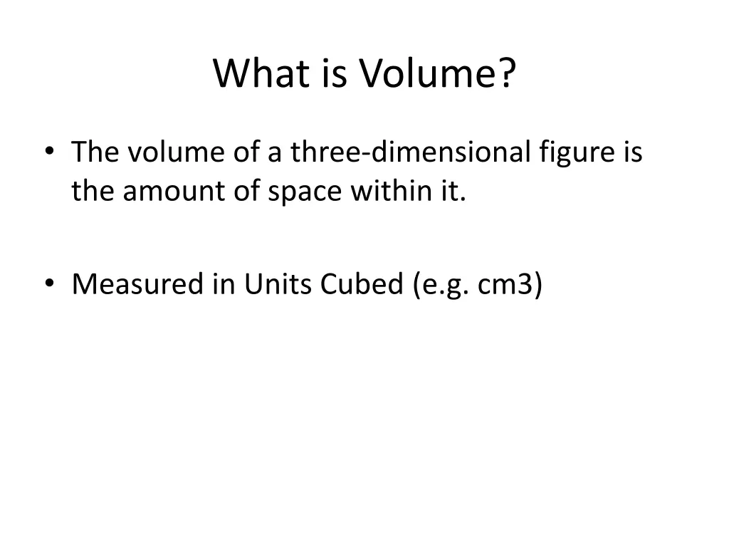what is volume