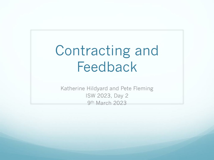 contracting and feedback