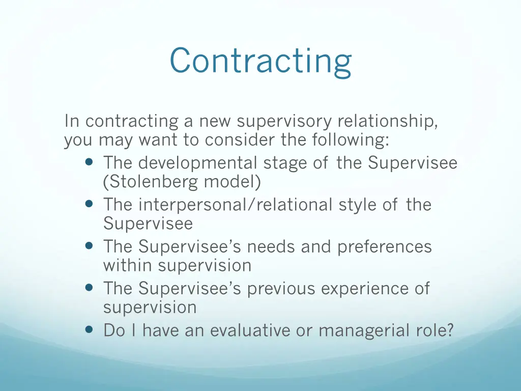 contracting