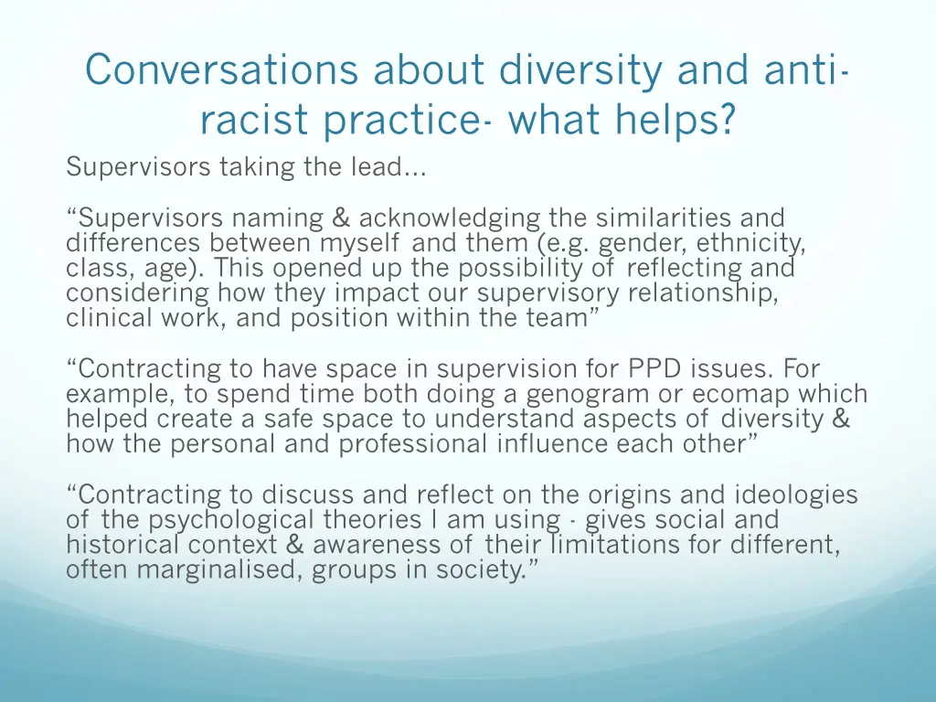 conversations about diversity and anti racist