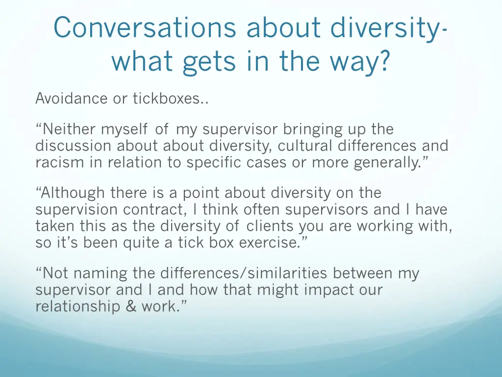 conversations about diversity what gets in the way