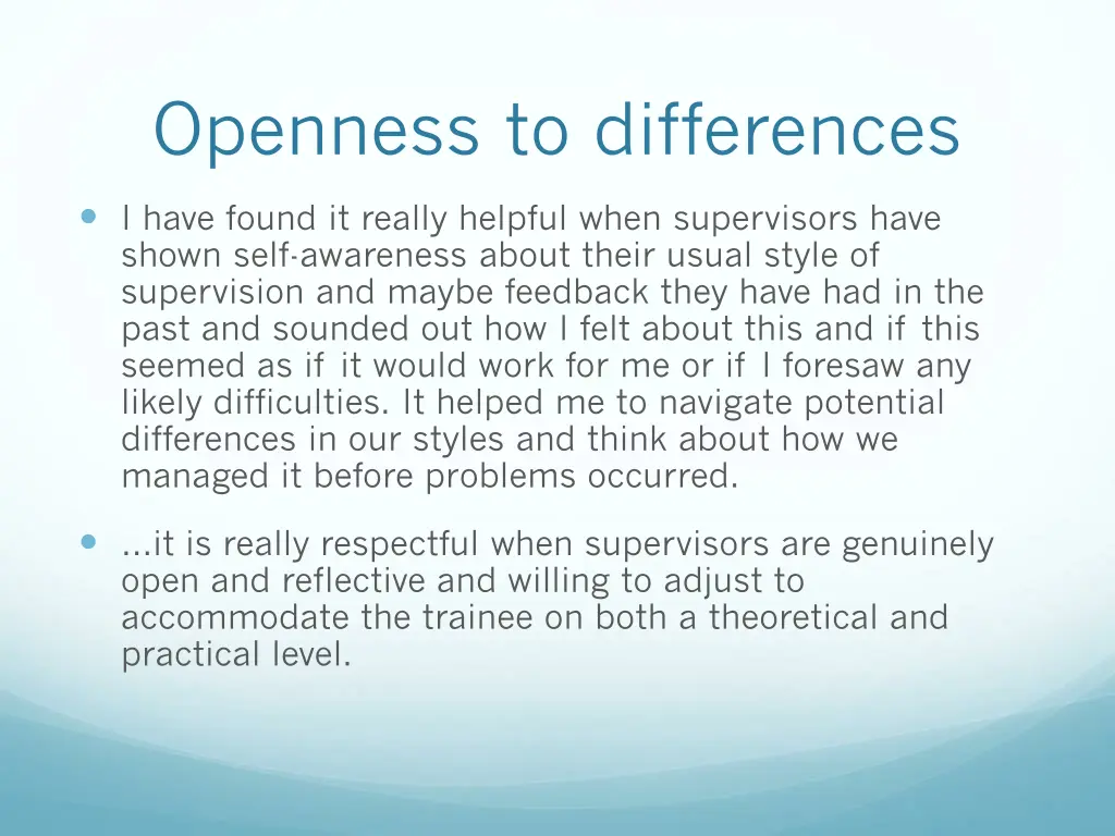 openness to differences