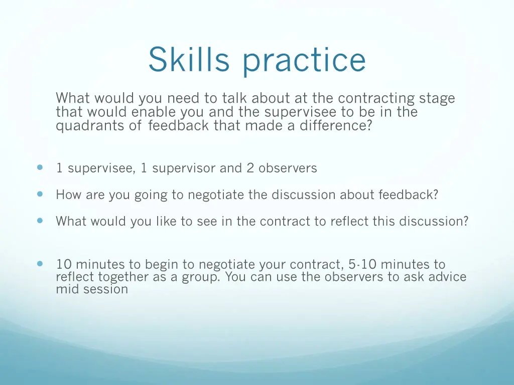 skills practice