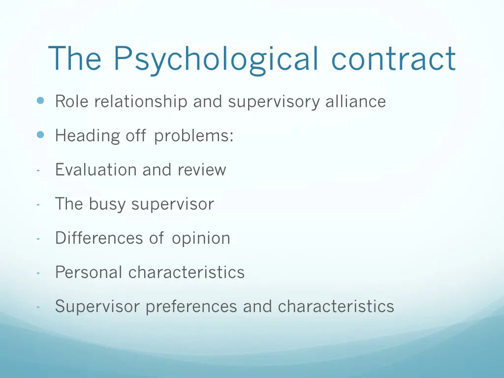the psychological contract 1