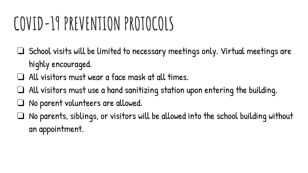 covid 19 prevention protocols
