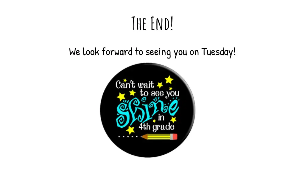the end