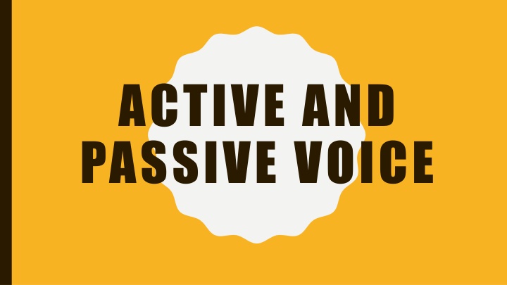 active and passive voice