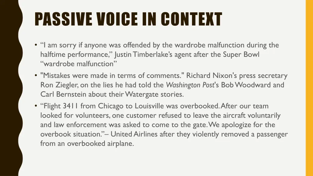 passive voice in context