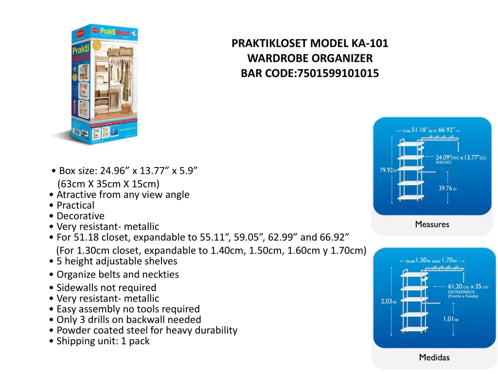 praktikloset model ka 101 wardrobe organizer