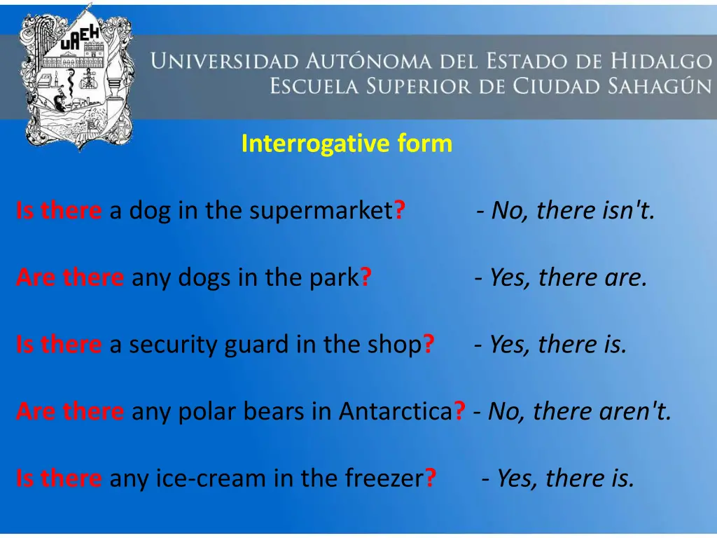 interrogative form