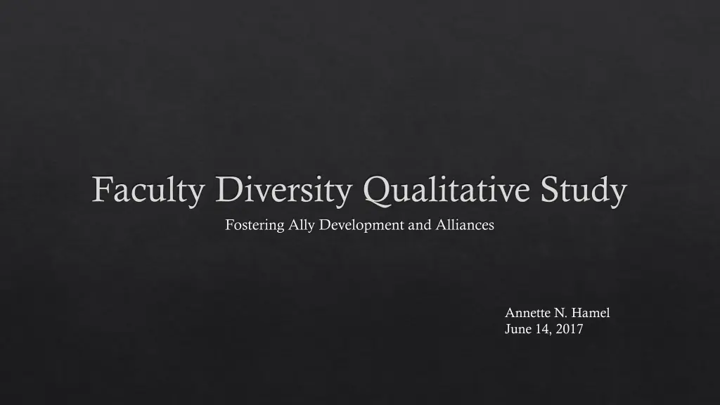 faculty diversity qualitative study fostering
