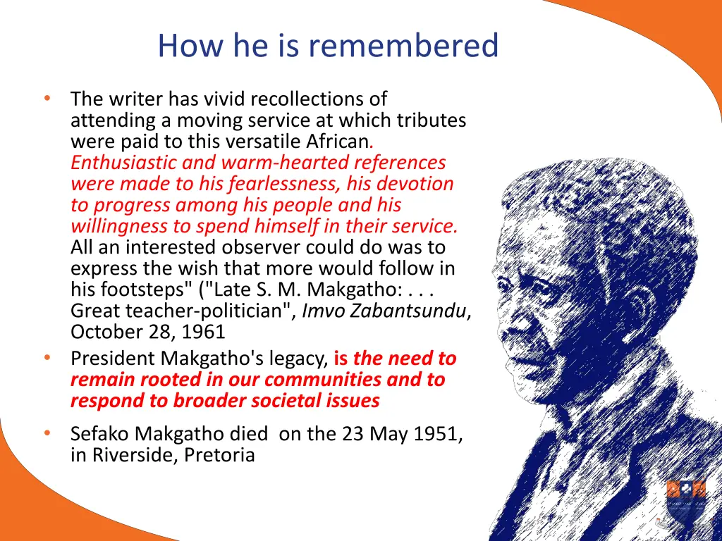 how he is remembered