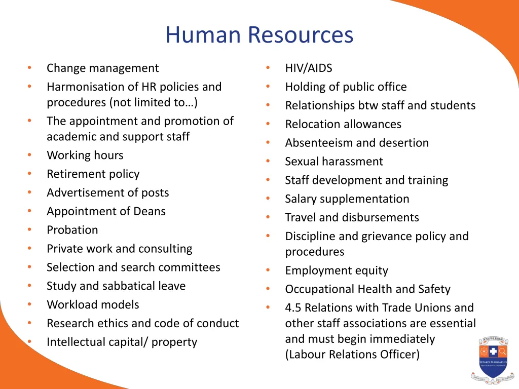 human resources