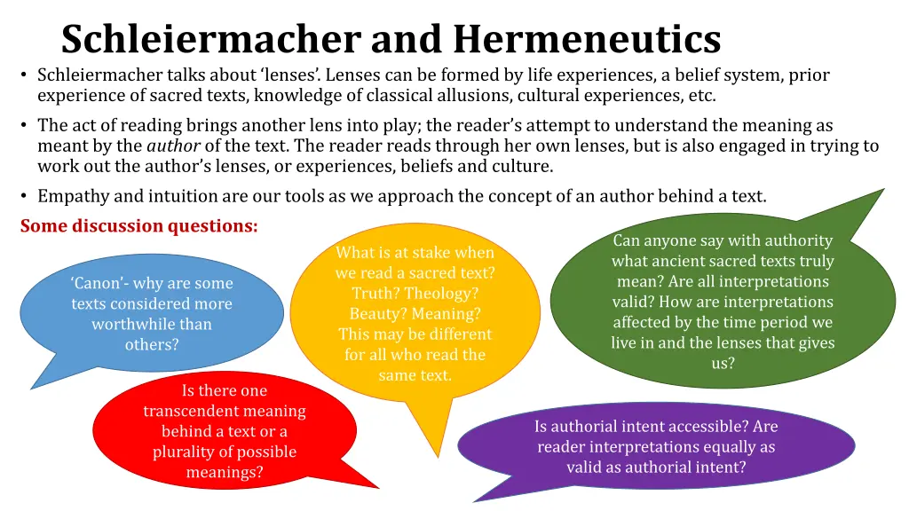 schleiermacher and hermeneutics schleiermacher