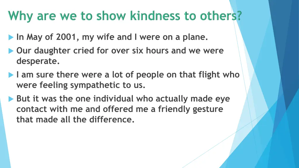 in may of 2001 my wife and i were on a plane