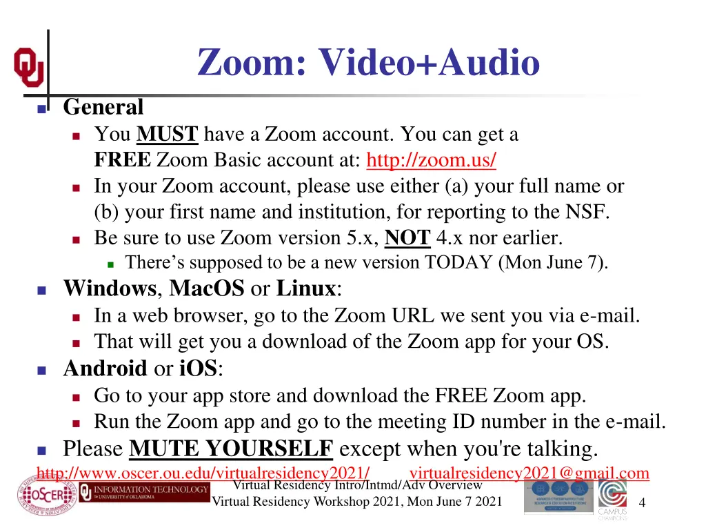 zoom video audio