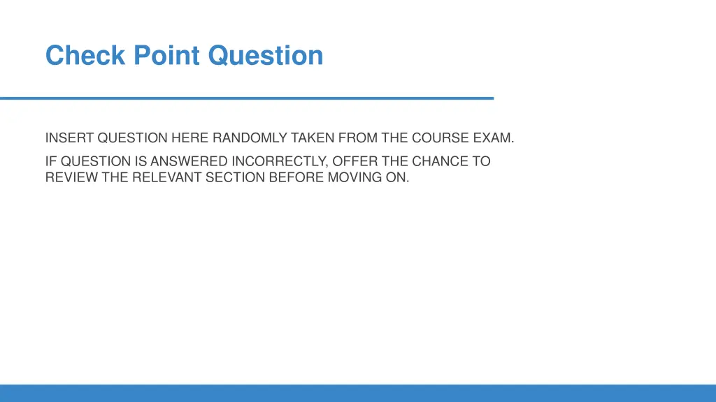 check point question 1