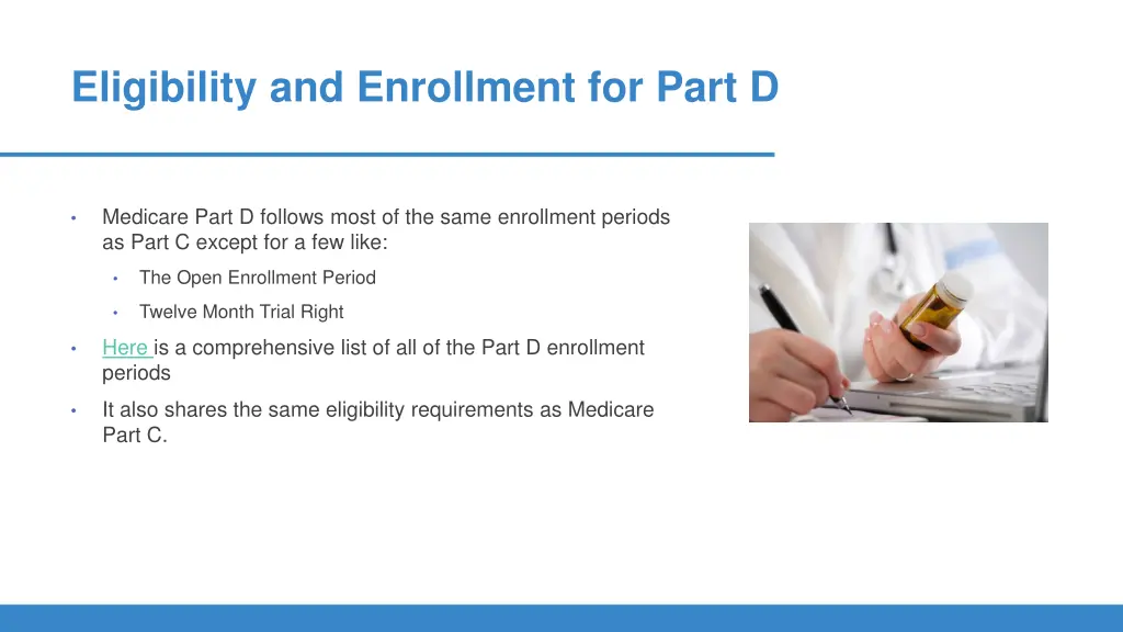 eligibility and enrollment for part d