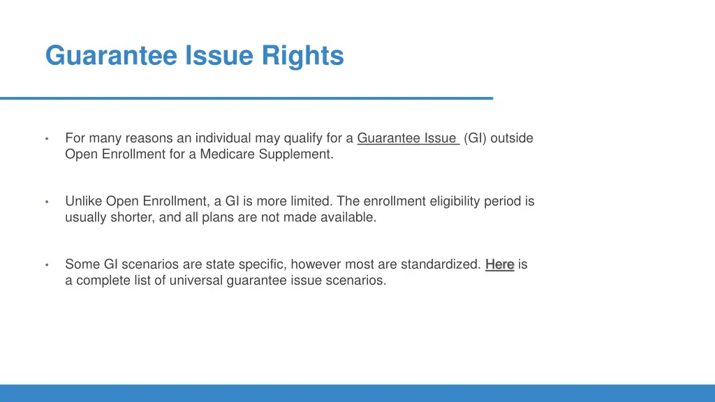 guarantee issue rights