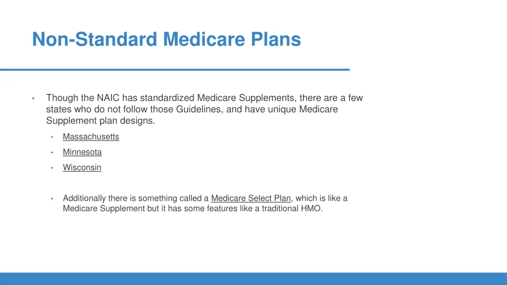 non standard medicare plans