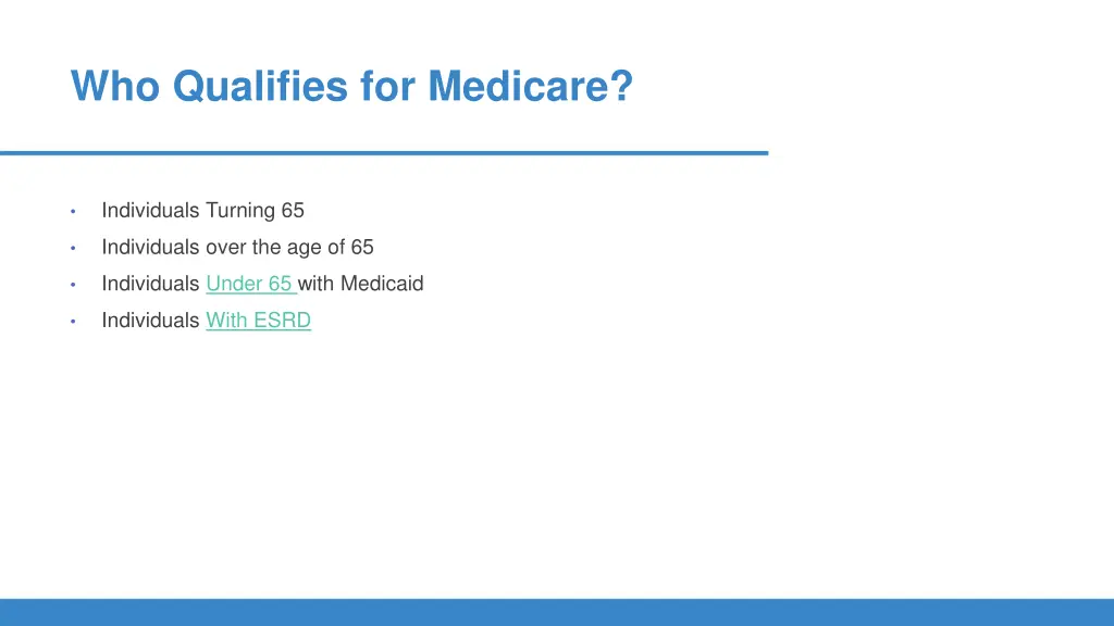 who qualifies for medicare