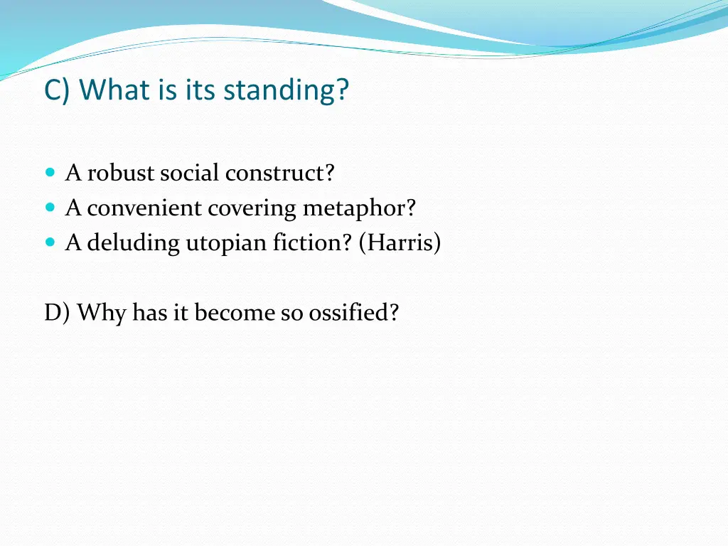 c what is its standing