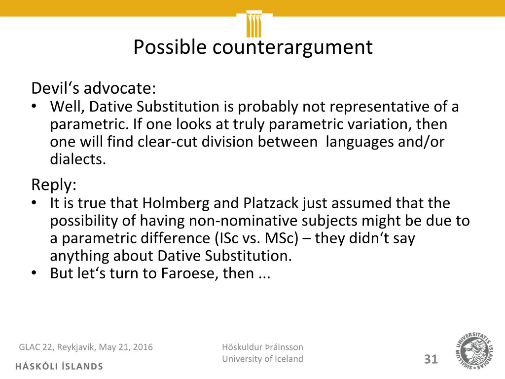 possible counterargument 3